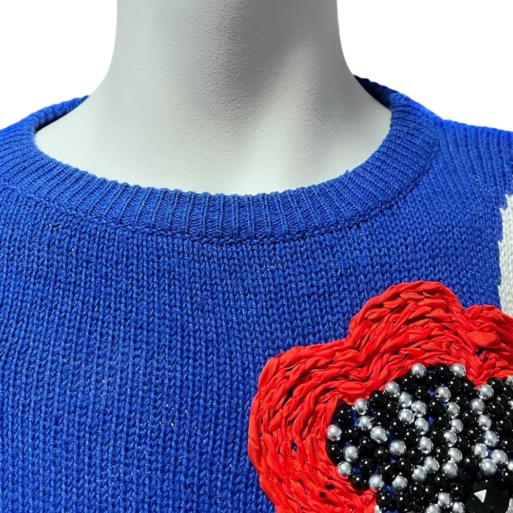 VINTAGE 80s Sweater Bonnie & Bill Wearable Art - Picture 2 of 7